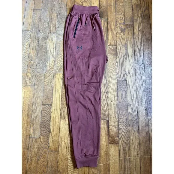 Under Armour Jogger Pants Men's M Loose Fit ColdGear Fleece Lined Copper Color - Picture 3 of 11